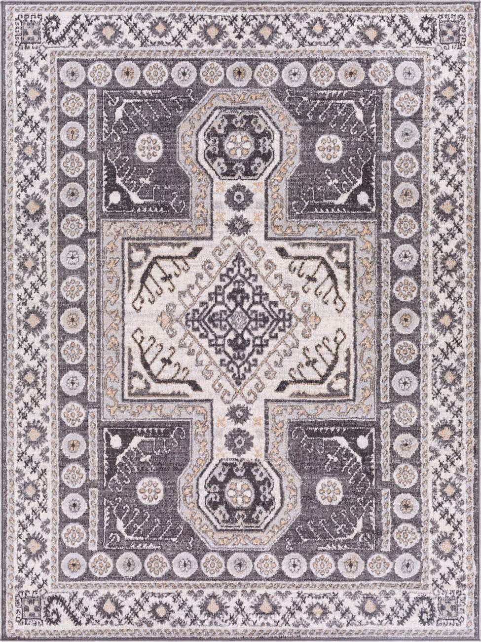 Modern Loom Cesar CEG-2345 Gray Power Loomed Synthetic Rug