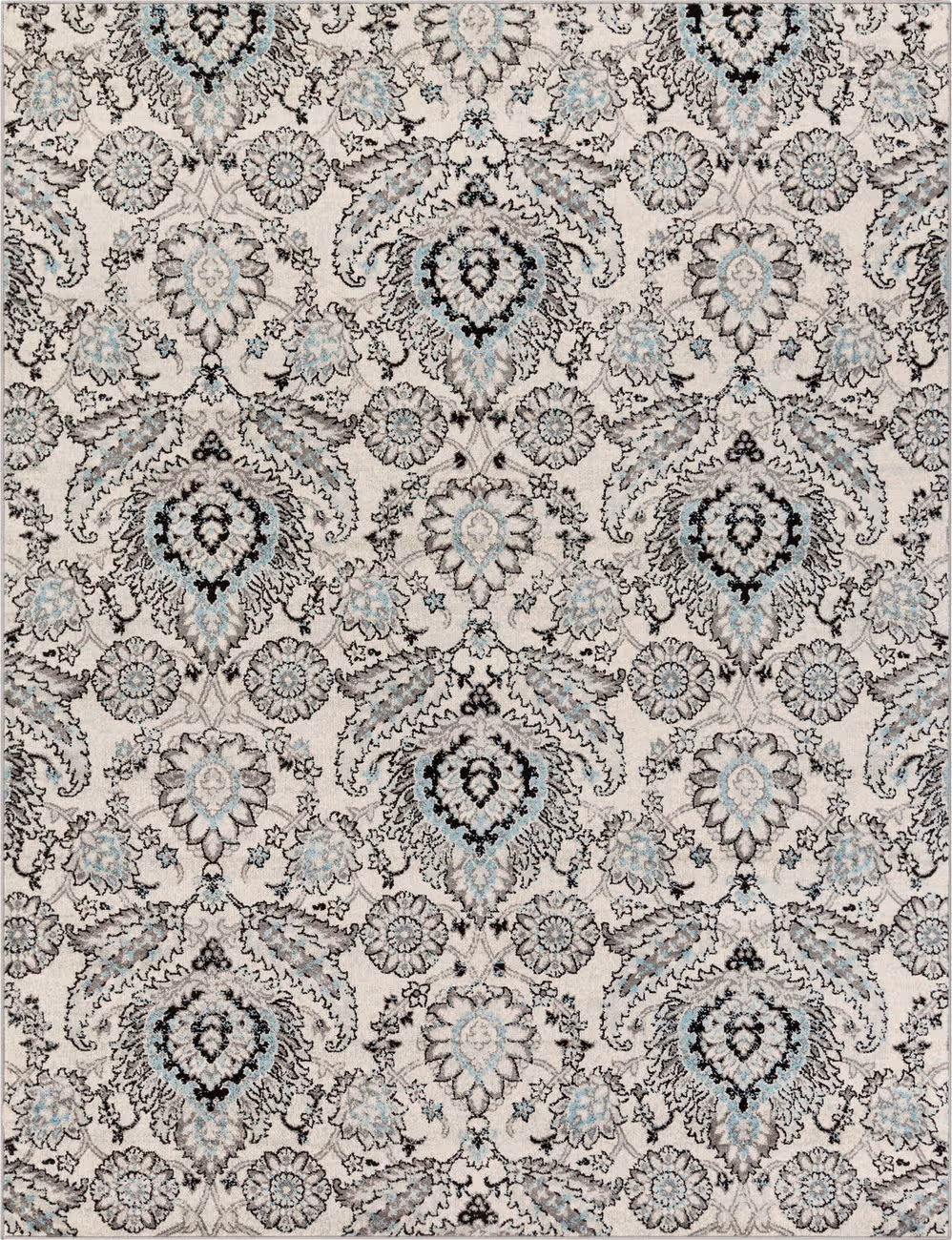 Surya Adrastephae ADA-2323 Gray Synthetic Floral Rug