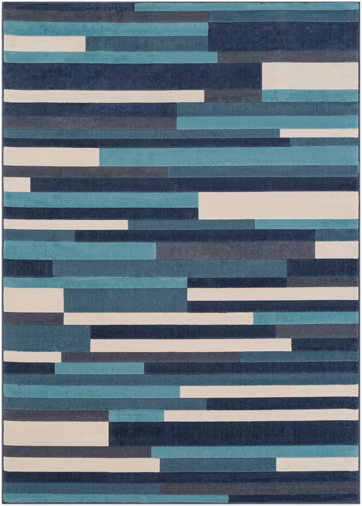 Surya City CIT-2333 Aqua Synthetic Abstract Rug