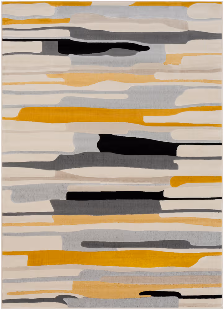 Surya City CIT-2340 Mustard Synthetic Abstract Rug