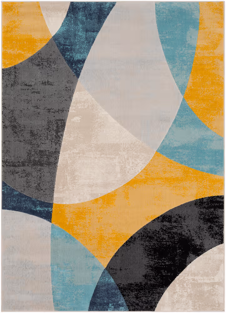 Surya City CIT-2347 Aqua Abstract Synthetic Rug