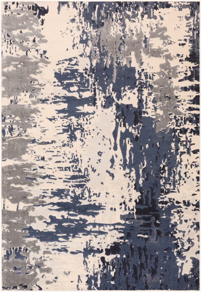 Surya City CIT-2374 Charcoal Abstract Synthetic Rug
