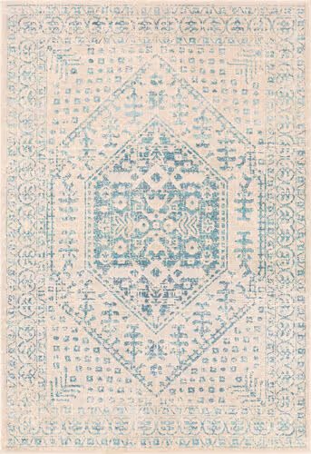 Surya City CIT-2380 Aqua Bordered Traditional Rug Product Image