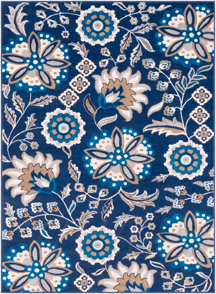Surya Clairmont Cmt 2311 Navy Transitional Floral Rug From The Assorted Transitional Rugs Collection At Modern Area Rugs
