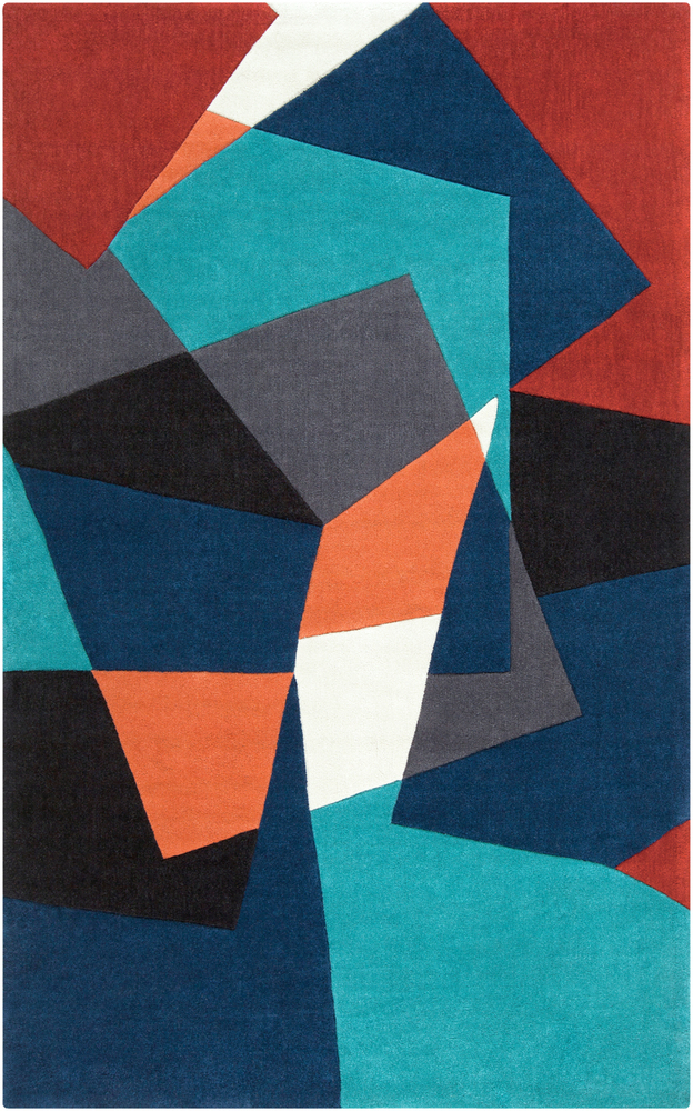 Surya Cosmopolitan COS9125 Burnt Orange Abstract Synthetic Rug from