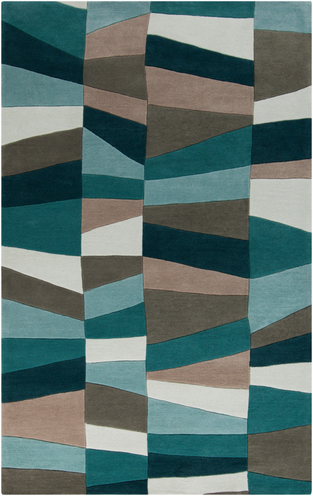 Surya Cosmopolitan COS9187 Teal Abstract Synthetic Rug from the Modern