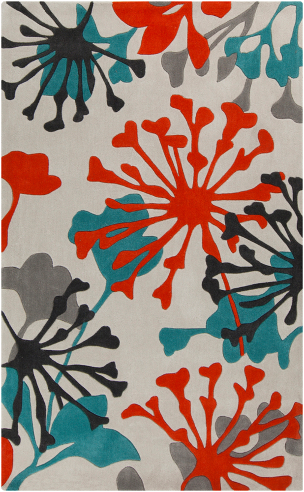 Surya Cosmopolitan COS9197 Teal Abstract Synthetic Rug from the Modern