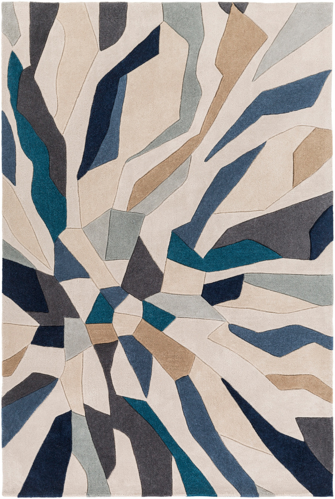 Surya Cosmopolitan COS9278 Bright Blue Synthetic Abstract Rug from the