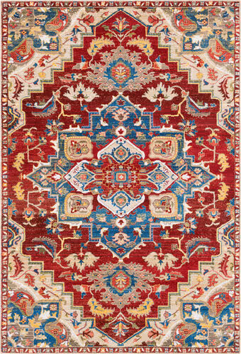 Surya Crafty CRT-2302 Dark Red Traditional Synthetic Rug Product Image