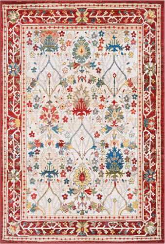Surya Crafty CRT-2309 Dark Red Synthetic Floral Rug Product Image