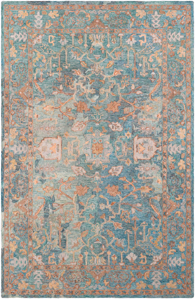 Surya Classic Nouveau CSN-1002 Aqua Wool Patterned Rug