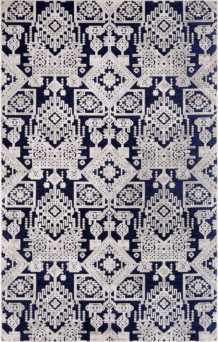 Surya Dantel DTL-2307 Blue Natural Fiber Cotton Rug