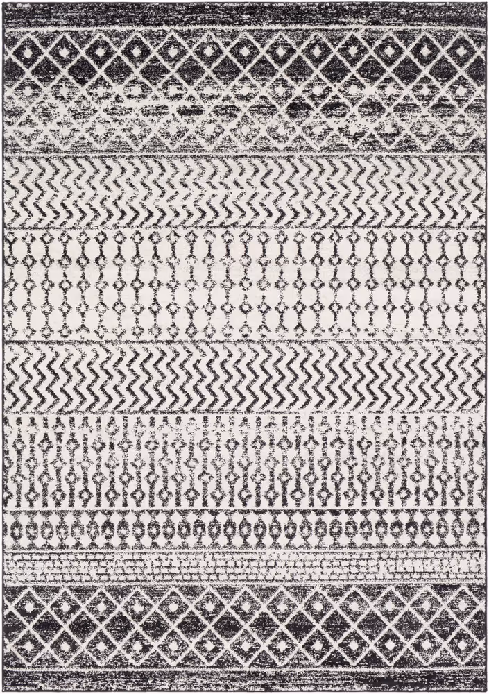 Surya Alara ALA-2307 Black Abstract Synthetic Rug