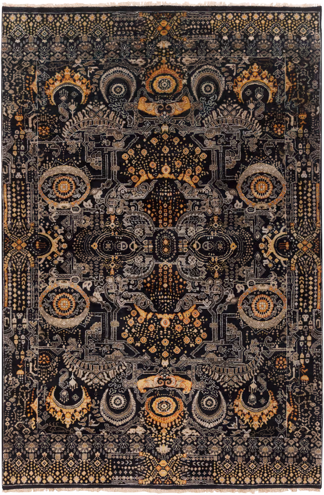 Surya Empress EMS-7000 Black Wool Traditional Rug