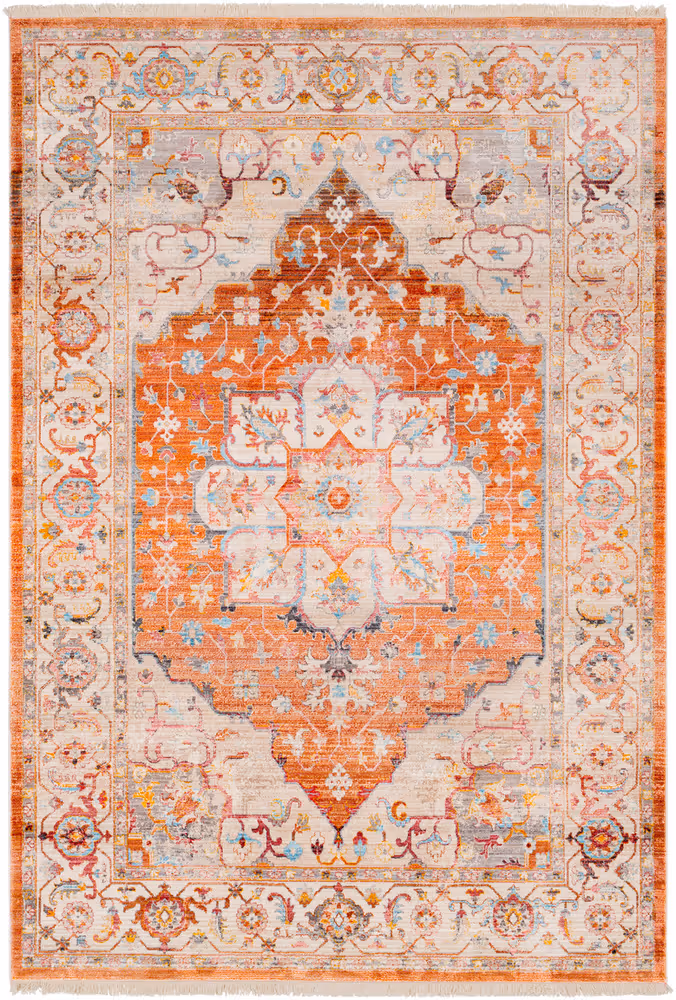 Surya Ephesians EPC-2304 Burnt Orange Bordered Transitional Rug