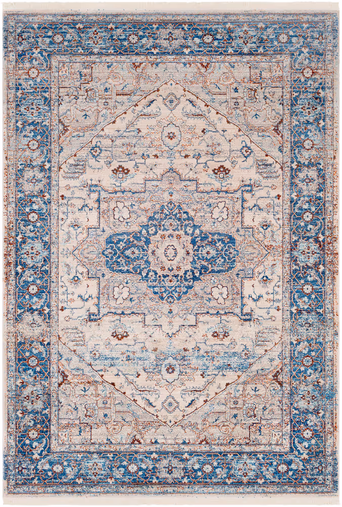 Surya Ephesians EPC-2312 Sky Blue Traditional Bordered Rug