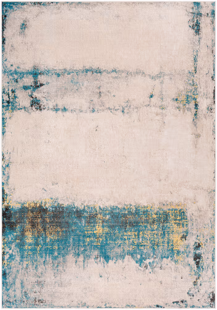 Surya Rafetus ETS-2349 Teal Synthetic Abstract Rug