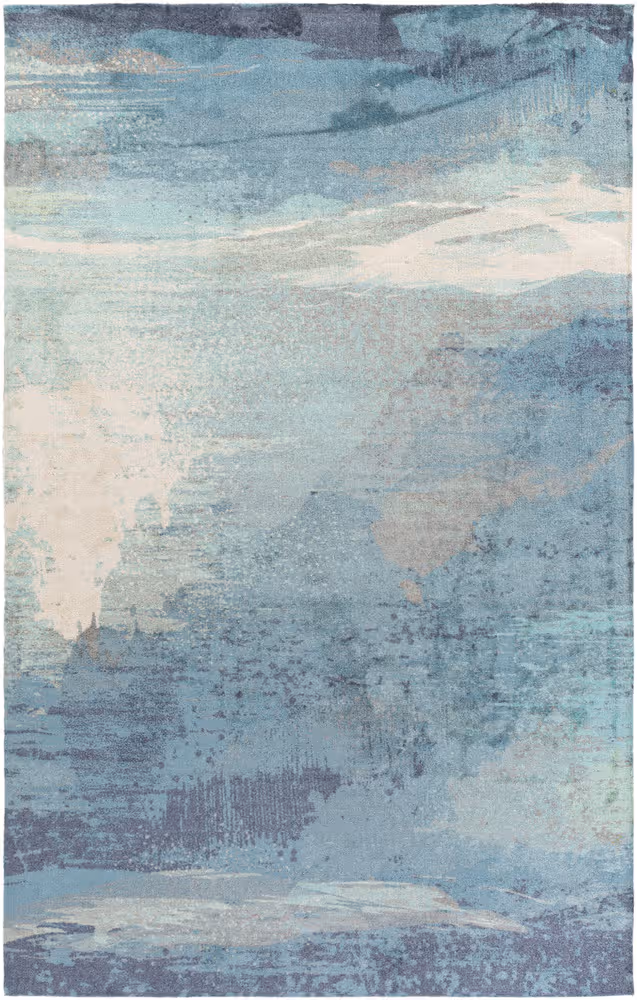 Surya Felicity FCT-8000 Sky Blue Abstract Synthetic Rug