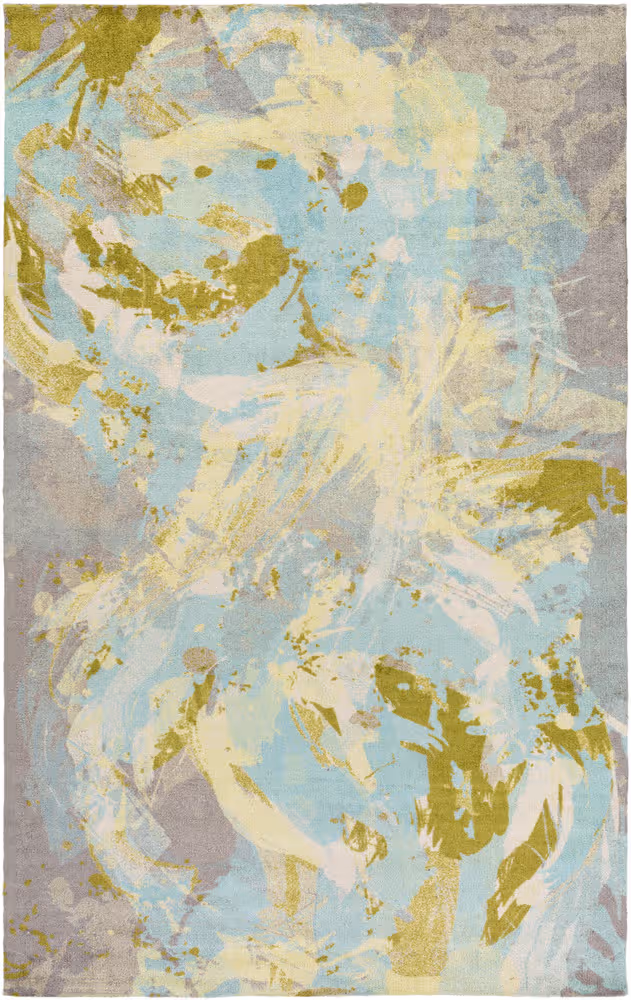 Surya Felicity FCT-8001 Aqua Synthetic Abstract Rug