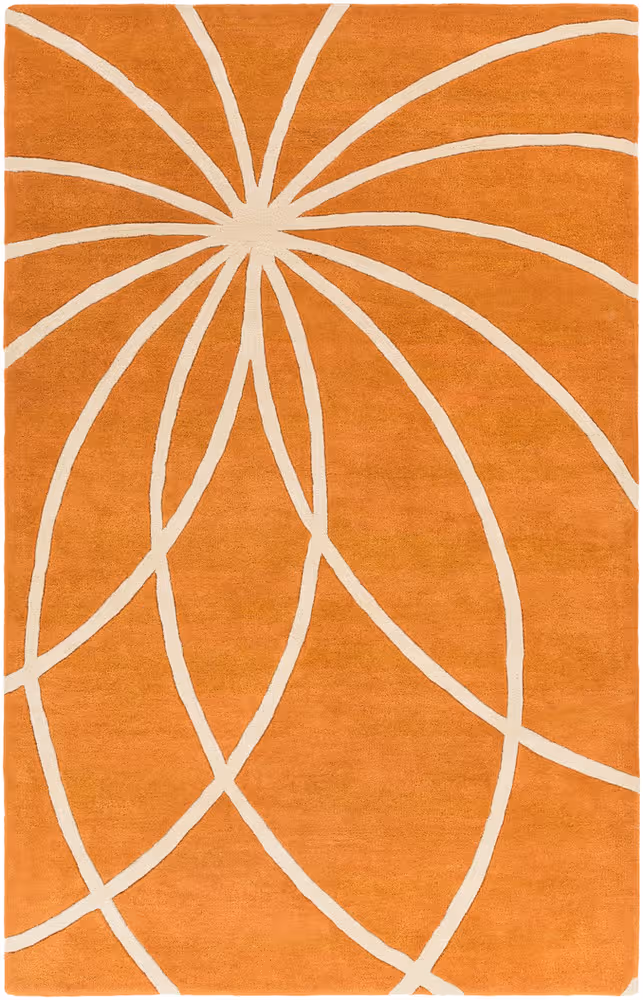 Surya Forum FM-7175 Burnt Orange Wool Abstract Rug