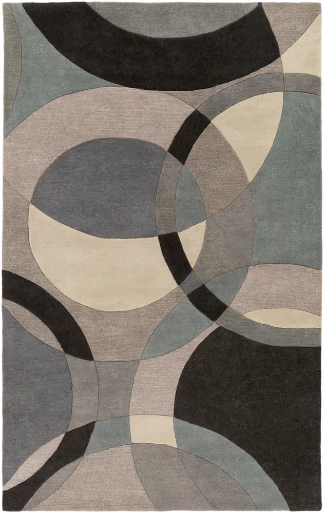 Surya Forum FM-7193 Khaki Abstract Wool Rug