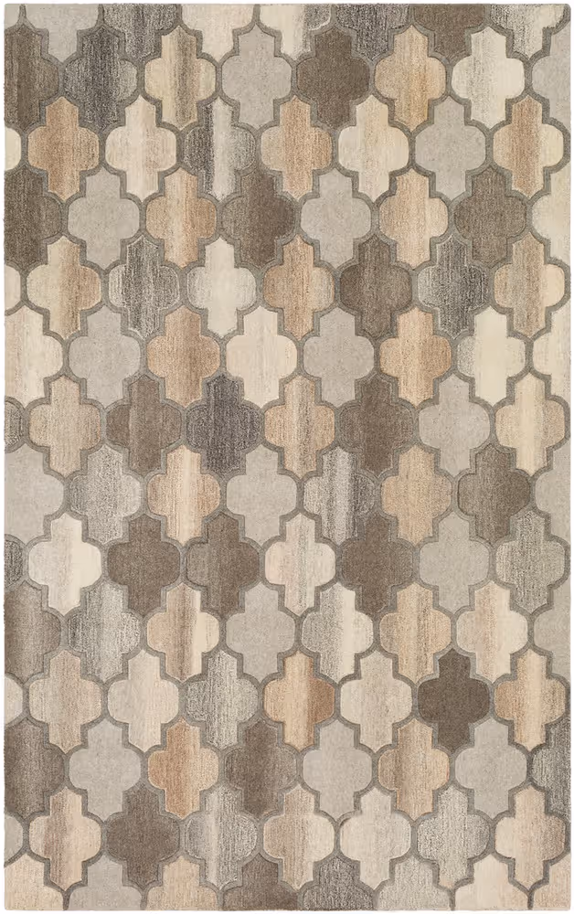 Surya Forum FM-7208 Dark Brown Wool Patterned Rug