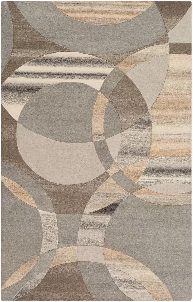 Surya Forum FM-7210 Dark Brown Wool Abstract Rug
