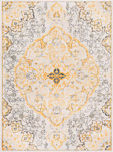 Modern Loom Albertram ALM-2325 Yellow Power Loomed Synthetic Rug Product Image