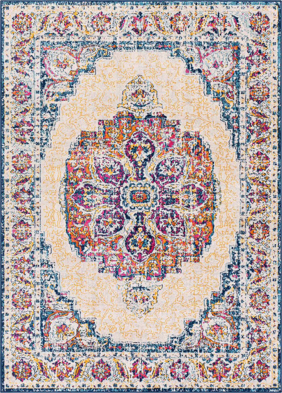 Modern Loom Albertram ALM-2334 Multi-Colored Power Loomed Synthetic Rug