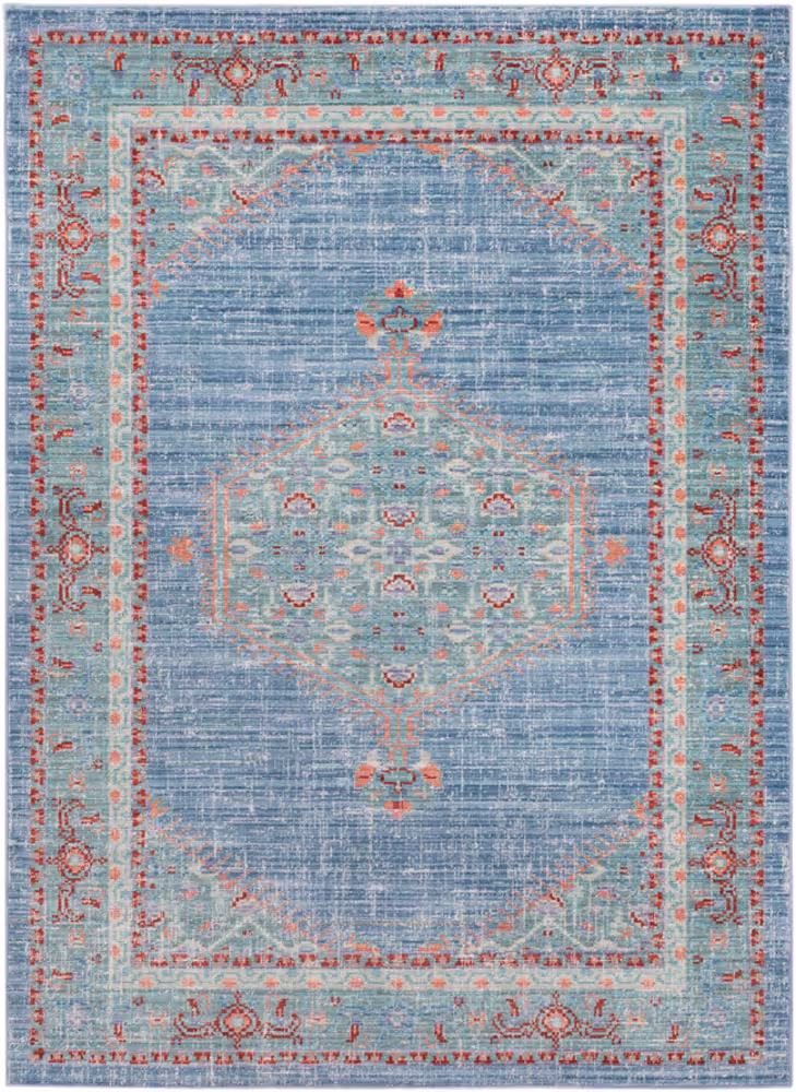 Surya Germili GER-2311 Bright Blue Traditional Synthetic Rug