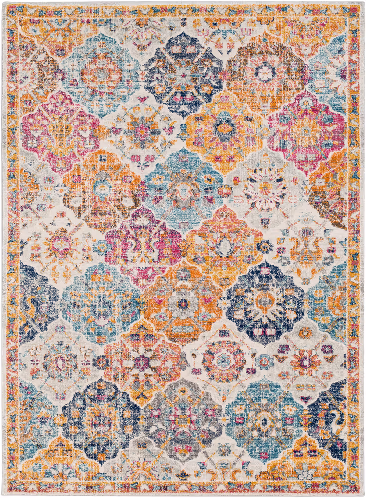 Surya Alchir ALR-1018 Saffron Bordered Synthetic Rug