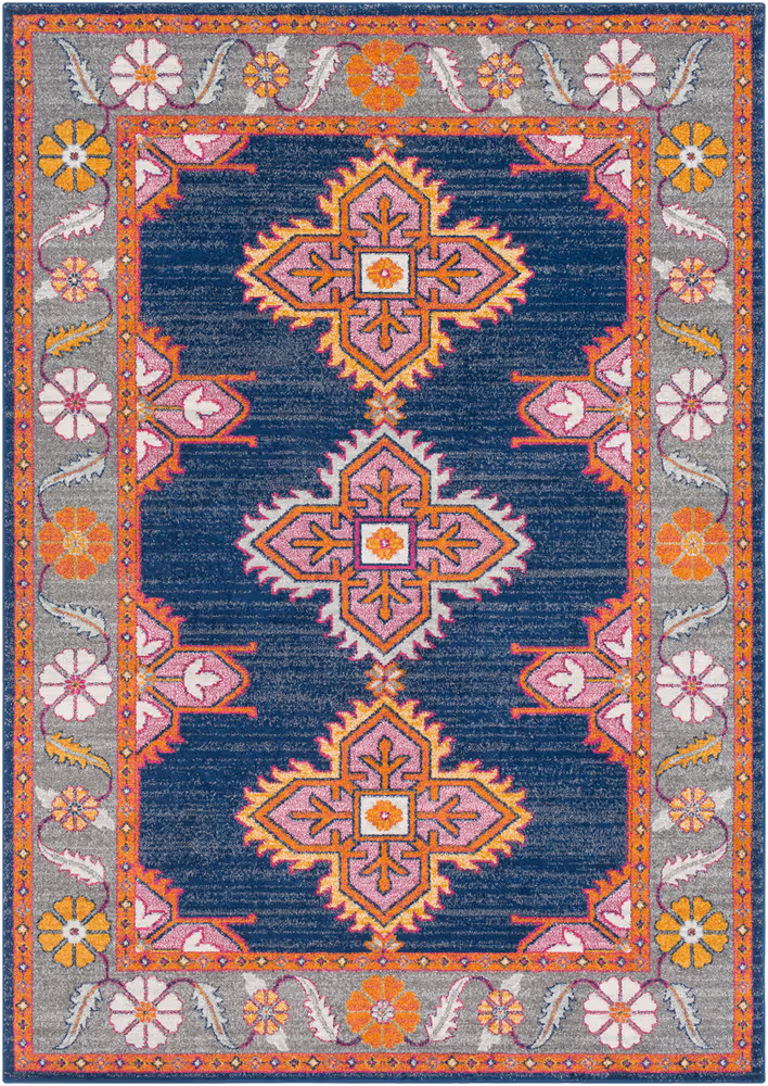 Surya Alchir ALR-1037 Dark Blue Transitional Bordered Rug