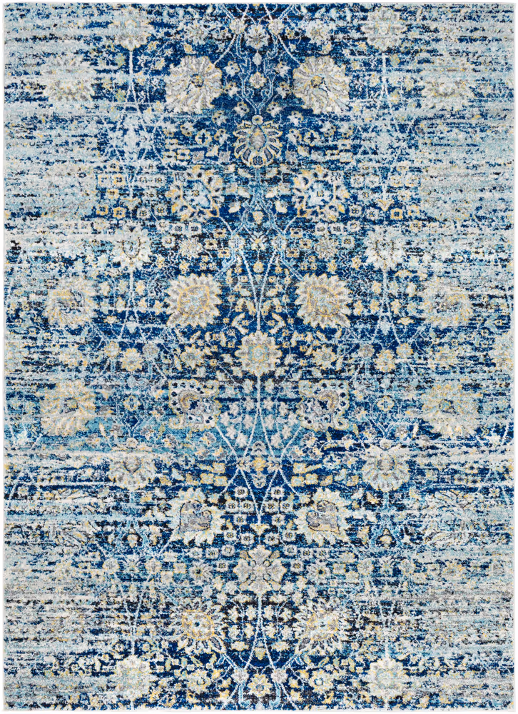 Modern Loom Alchir ALR-1073 Bright Blue Transitional Floral Rug