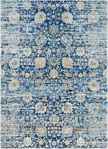 Modern Loom Alchir ALR-1073 Bright Blue Transitional Floral Rug Product Image