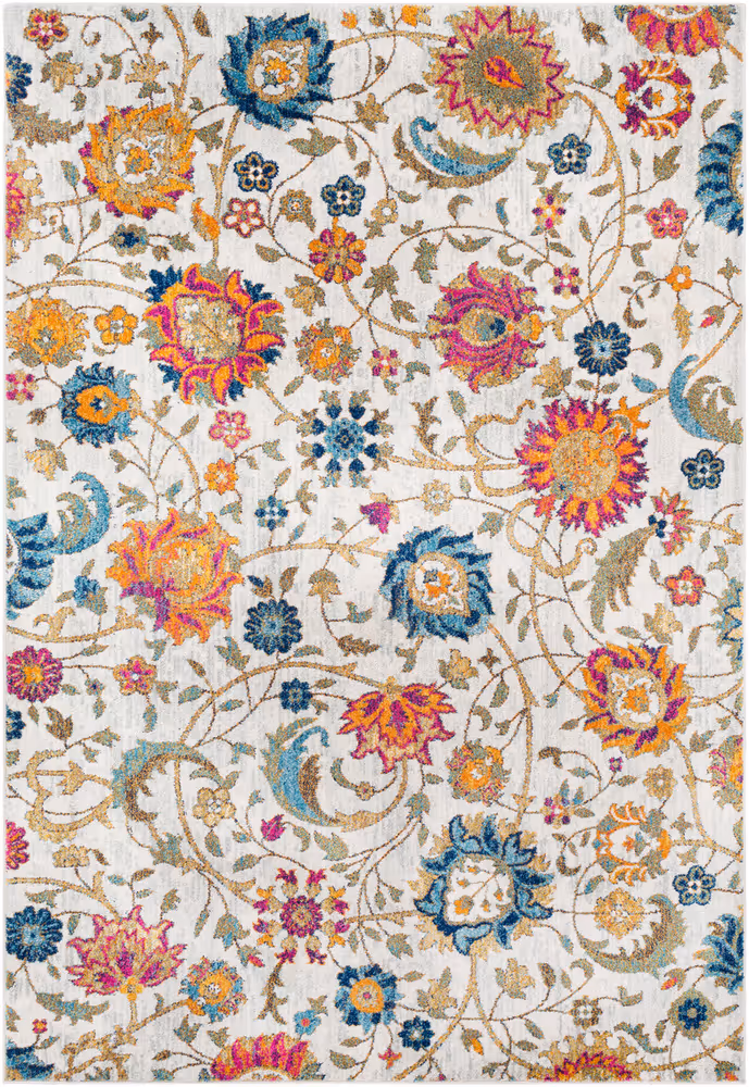 Surya Alchir ALR-1074 Saffron Synthetic Floral Rug