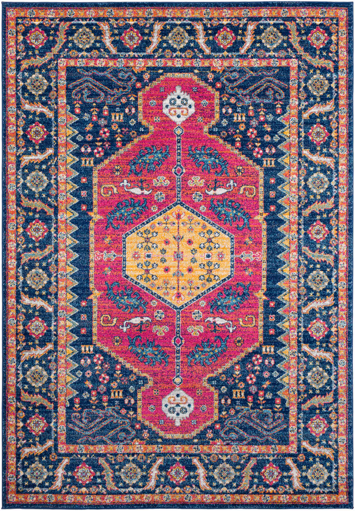 Modern Loom Alchir ALR-1075 Dark Blue Traditional Bordered Rug