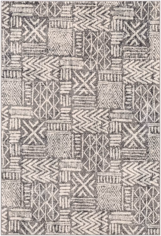 Modern Loom Alchir ALR-1093 Charcoal Transitional Patterned Rug