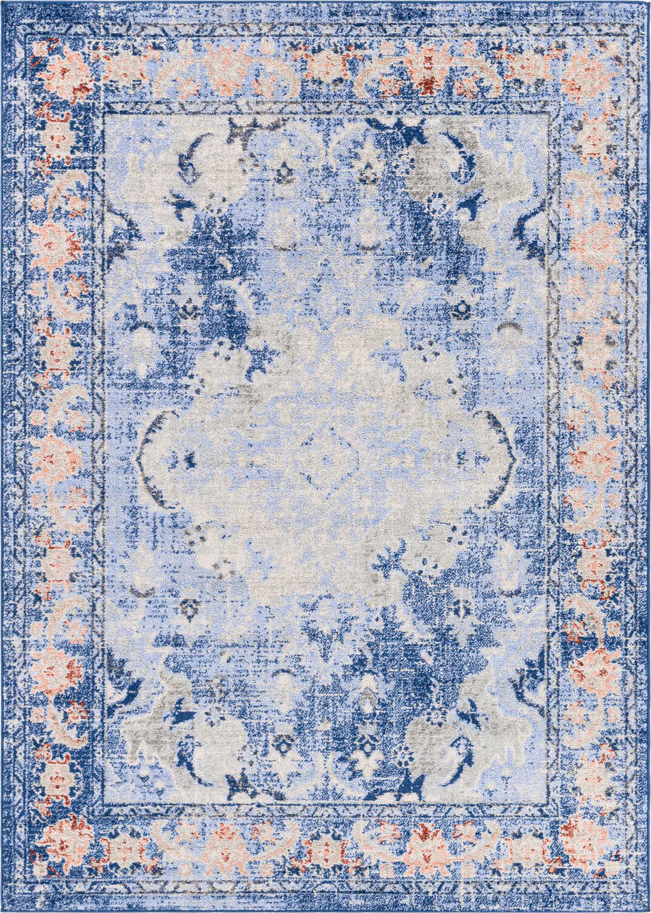 Modern Loom Alchir ALR-1114 Blue Power Loomed Synthetic Rug