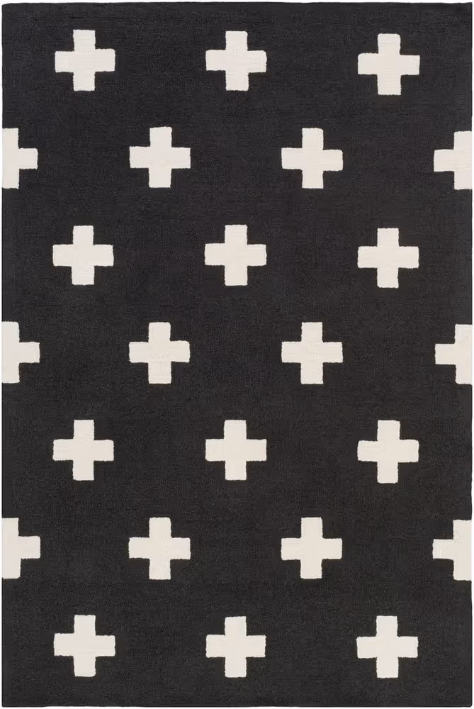 Surya Hilda HDA-2391 Black Wool Abstract Rug