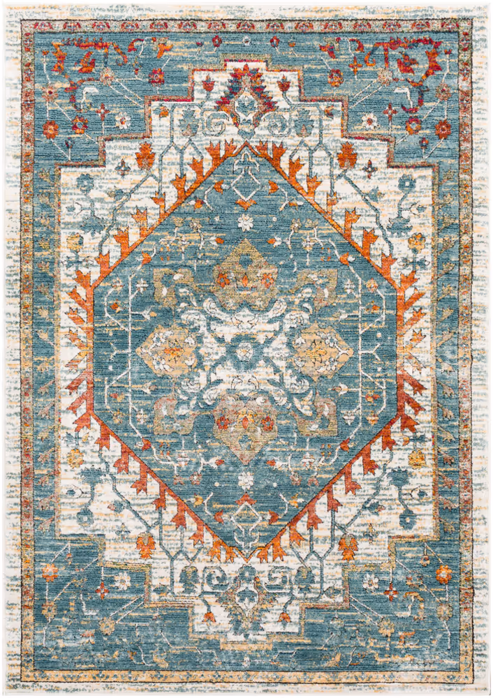 Surya Herati HER-2300 Aqua Bordered Transitional Rug