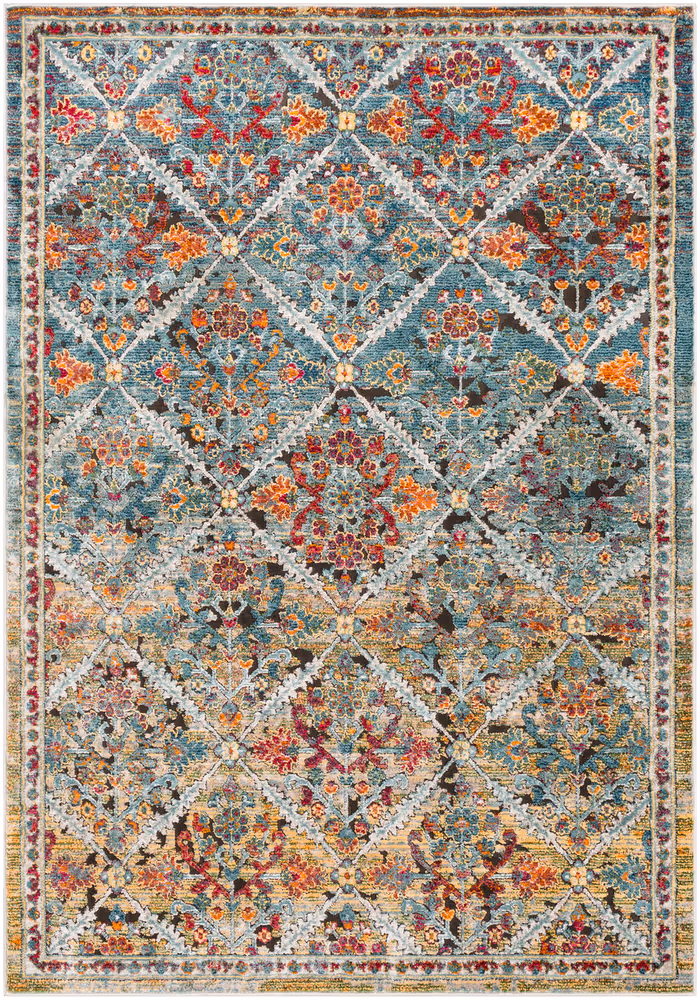 Surya Herati HER-2303 Aqua Traditional Bordered Rug