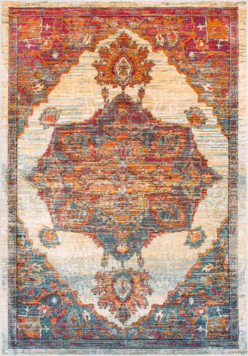 Surya Herati HER-2308 Bright Pink Synthetic Bordered Rug Product Image