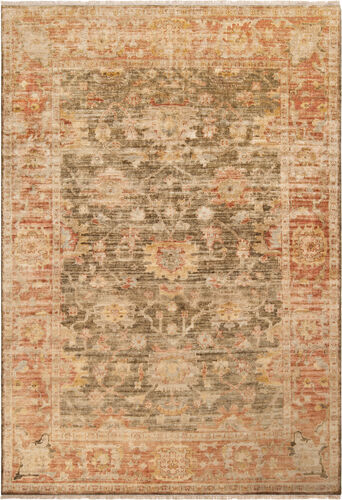 Surya Hillcrest HIL-9004 Dark Red Wool Bordered Rug Product Image