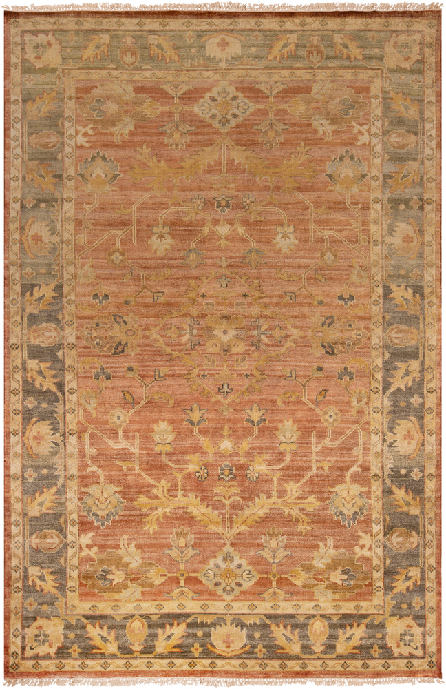 Surya Hillcrest HIL9009 Tan Bordered Traditional Rug from the Modern