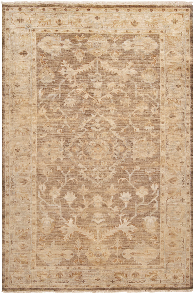 Surya Hillcrest HIL9011 Cream Bordered Wool Rug from the Assorted