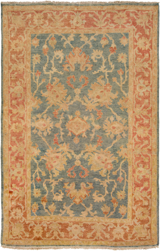 Surya Hillcrest HIL9026 Teal Wool Traditional Rug from the Assorted