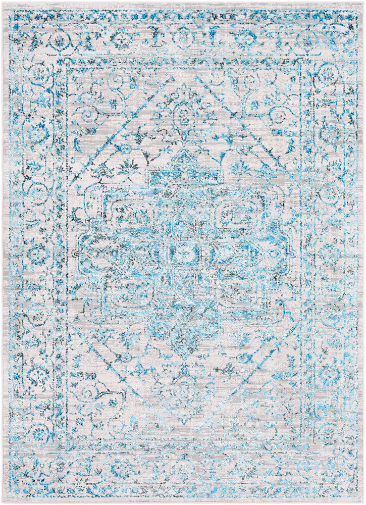 Surya Himalayan HIM-2304 Pale Blue Traditional Bordered Rug