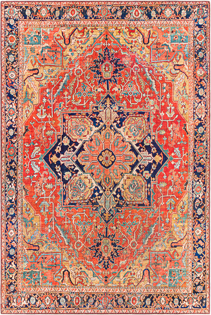 Modern Loom Aldah ALH-2343 Multi-Colored Power Loomed Synthetic Rug