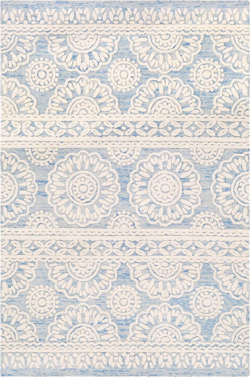 Surya Izmir IZM-2305 Blue Patterned Wool Rug