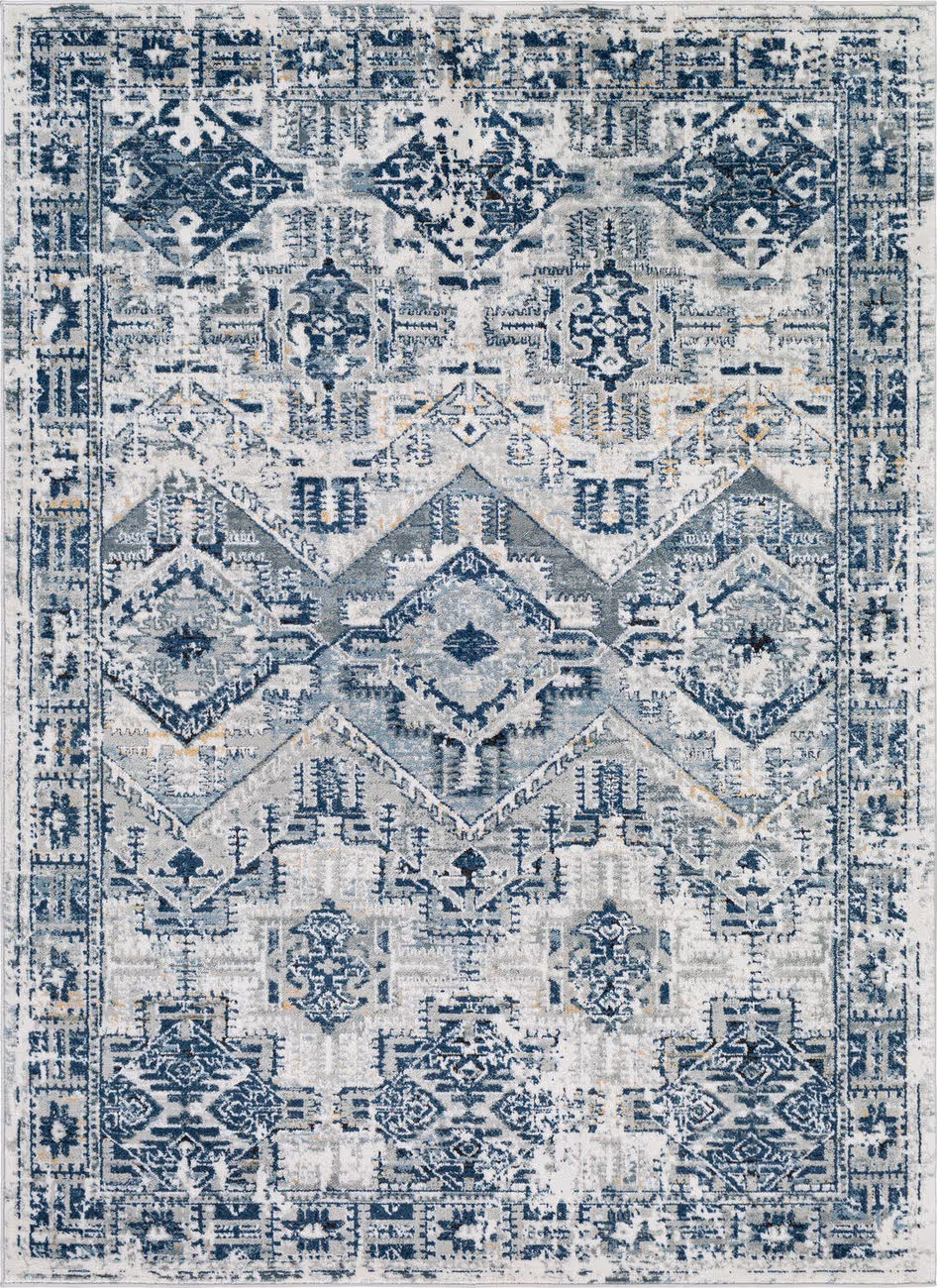 Modern Loom Aldebari ALI-2314 Blue Power Loomed Synthetic Rug